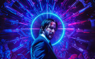 Man suit tie cyberpunk neon - circular free wallpaper