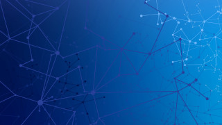 Blue sky wireframe constellation night - white dot free wallpaper