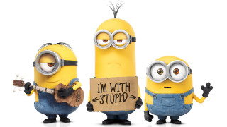 Minions sign guitar promotional white - incoherent free wallpaper