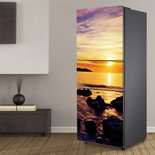 Refrigerator sunset beach image decor - dahlov ipcar free wallpaper