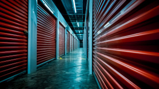 Storage units yellow object scene - postminimalism free wallpaper for desktop