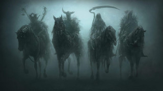 Horses horns foggy forest sword - elden ring free wallpaper
