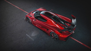 Red sports car doors hood - its door free wallpaper