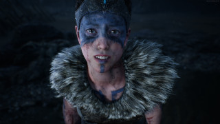 Woman blue makeup fur collar - ada hill walker free wallpaper