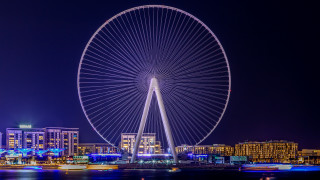 Ferris wheel city night digital - the middle of a city free wallpaper