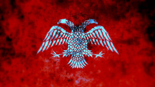 Red bird autumn leaves torii - constantine andreou free wallpaper