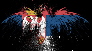 Bird crown red wings painting - art noveau free wallpaper