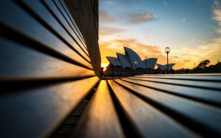Sydney opera house sunset tilt - elizabeth durack free wallpaper