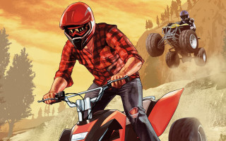 Red atv forest helmet sunset - barron storey free wallpaper