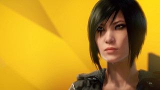 Woman black hair leather jacket - eve ryder free wallpaper
