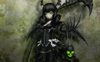 Gothic woman green eyes demon - a green eye free wallpaper