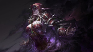 Purple elf sword demon glowing - a purple outfit free wallpaper for desktop