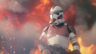 Star wars stormtrooper fire embers - cinematic lighting free wallpaper