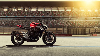 Red motorcycle stadium sun bleachers - mannerism free wallpaper