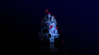 Sculpture flowers night reflection dark - a reflection free wallpaper