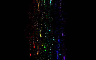 Rainbow rain droplets planet night - bruce munro free wallpaper