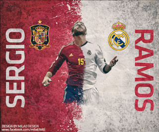 Man playing soccer flag soccer - international typographic style free wallpaper for desktop