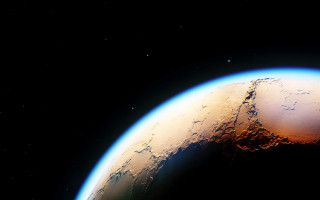Earth aurora moon stars planet - a view of the earth free wallpaper
