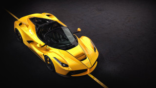 Yellow sports car parking lot 34 - a yellow sports car free wallpaper