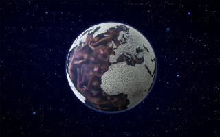 Earth planet stars night sky - a picture of a planet free wallpaper