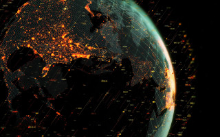 Earth night city lights galaxy - the earth free wallpaper