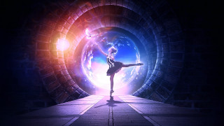Woman tunnel ballerina hologram rossdraws - the end of it free wallpaper