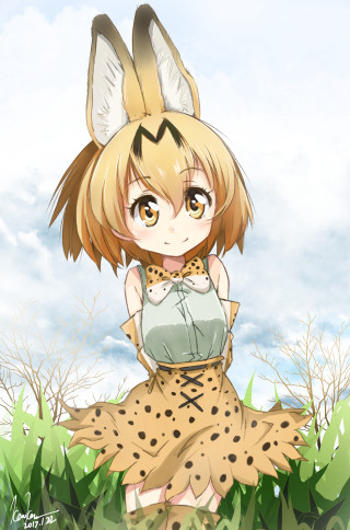 Girl bunny ears cat ears - primitivism free wallpaper