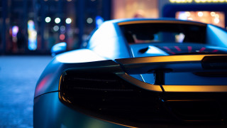 Futuristic car night tiltshift detailed - the side of the road free wallpaper
