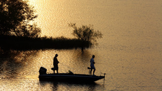 Couple boat fishing sunset starry - a couple of people free wallpaper for desktop