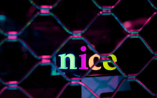 Neon sign nice chainlink fence - nice free wallpaper