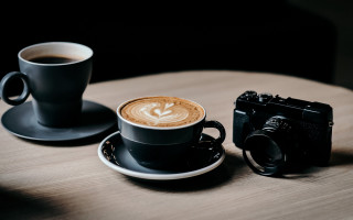 Camera coffee still life cinematic - still free wallpaper