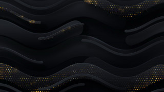 Black gold abstract wavy dots 2 - the middle of the image free wallpaper