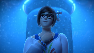 Cartoon glasses sweater necklace portrait - cinematic focus free wallpaper