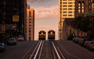 Two trains city sunset tokyo - sunset time free wallpaper