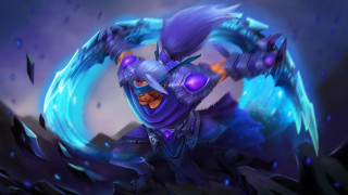 Purple wings glowing armor horns - blue wing free wallpaper