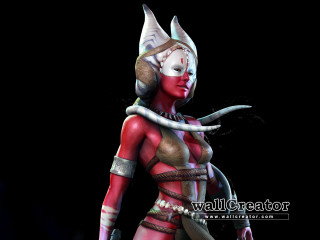 Woman red white costume horns - horn and horns free wallpaper