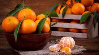 Bowl oranges wooden crate leaves - boetius adamsz bolswert free wallpaper