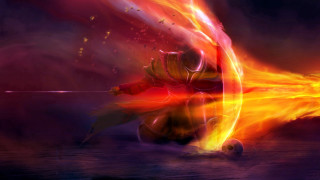 Fire skateboard man dusk ruins - dark soul free wallpaper