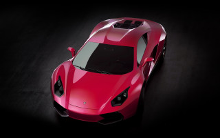 Red sports car shadow matte - matte finish free wallpaper