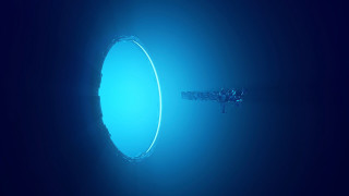 Satellite dish flying dark blue - the end of the image free wallpaper
