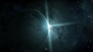 Space light clouds distant star - a distant object in the distance free wallpaper