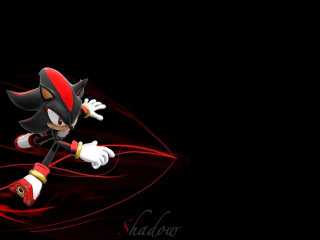 Sonic character running dark red - a red hat free wallpaper