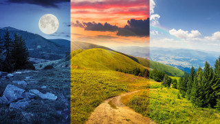 Mountain landscape rainbow path sky - a series free wallpaper