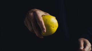 Person holding yellow apple black - carol bove free wallpaper