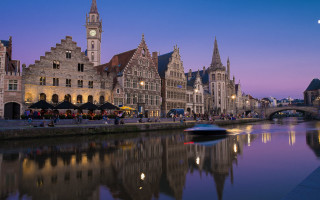 Boat city clocktower dusk architecture - barthel bruyn free wallpaper