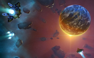 Space station planet star space - a space station free wallpaper