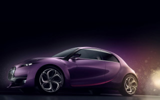 Purple car dark room light - a purple car free wallpaper
