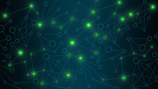 Dark green dots lines blue - constant permeke free wallpaper