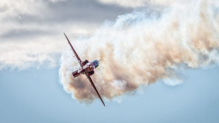Small plane cloudy sky smoke - a cloudy sky free wallpaper