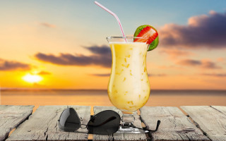 Watermelon drink sunglasses beach sunset - sunglass free wallpaper